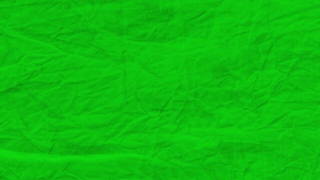 green crumpled paper texture animation.