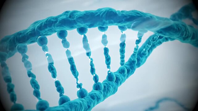 Dna double helix structure in abstract medical visual
