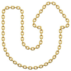 3D Golden Luxury U Turn Return Arrow Chain Link © Flowicon