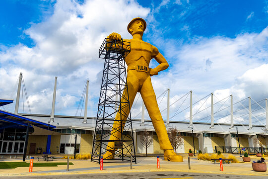 Golden Driller Statue at Expo Square in Tulsa Oklahoma