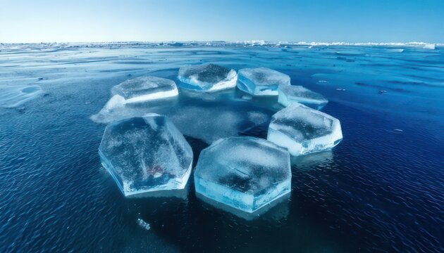 Frozen Beauty - Ice Discs on Lake Baikals Surface.