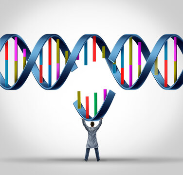 Personalized Gene Therapy tailored genetic treatment to an individual DNA to target the underlying cause of disease more precisely as a doctor or geneticist and oncologist holding genes as a symbol fo