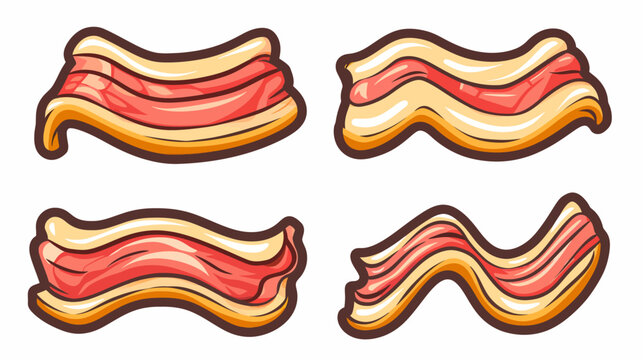 Cartoon style bacon strips