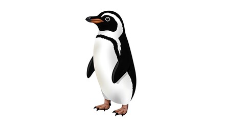 Fototapeta premium A Cute Penguin Standing Confidently