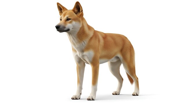 Australian dingo standing proudly 
