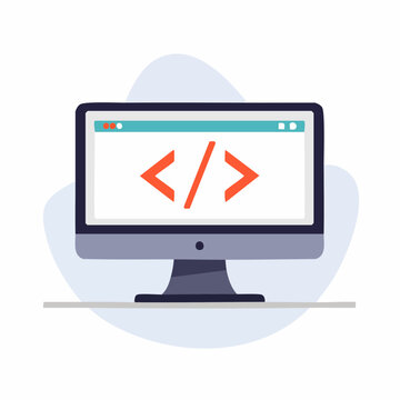 Computer Screen Displaying Code Symbols