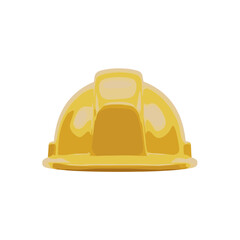 Fototapeta premium Yellow hard hat isolated on white construction safety equipment concept