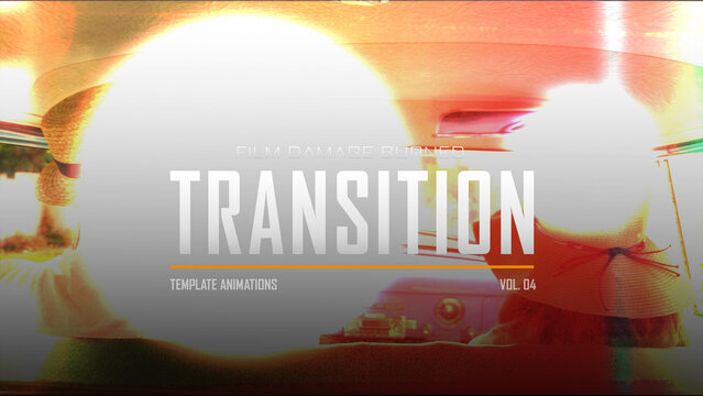 Film Damage Burned Transition / Horizontal / Part 04