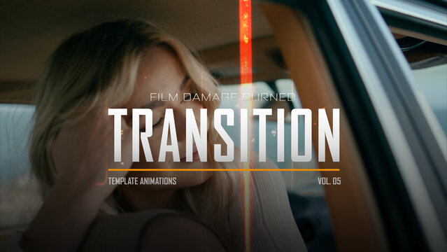 Film Damage Burned Transition / Horizontal / Part 05