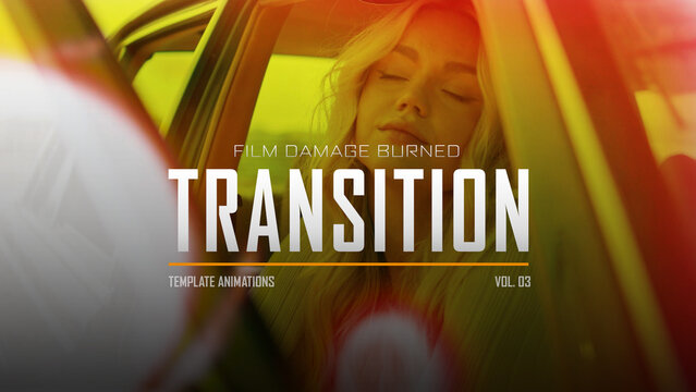 Film Damage Burned Transition / Horizontal / Part 03