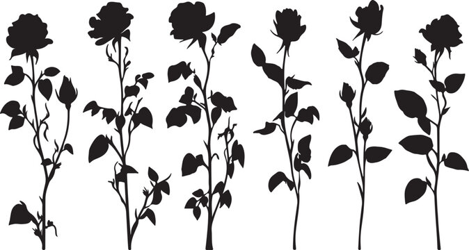 Seamless vector illustration of a vintage floral pattern featuring a nature inspired silhouette of flowers and plant leaves for a decorative spring wallpaper design