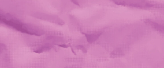 Fototapeta premium Wrinkled paper texture pattern with pink halftone. Dot gradient effect vector background. Trendy overlay print.