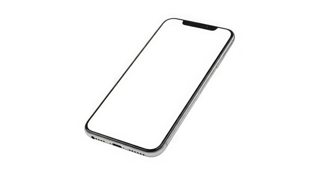 Smartphone screen close-up isolated on transparent background isolated on transparent background