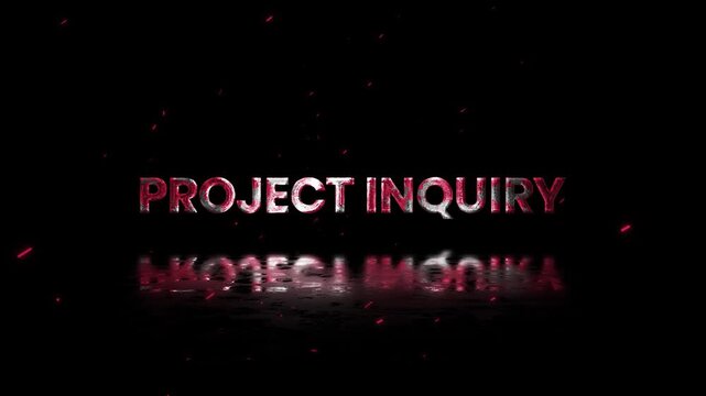 Project Inquiry Rusty Metal Text Animation 4K Business Inquiry Call to Action for Client Requests and Service Communication