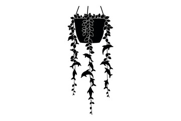 Obraz premium Silhouette of a jellyfish with tentacles and a bell shaped body