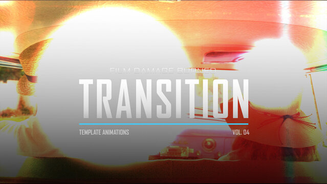 Film Damage Burned Transition / Horizontal / Part 04