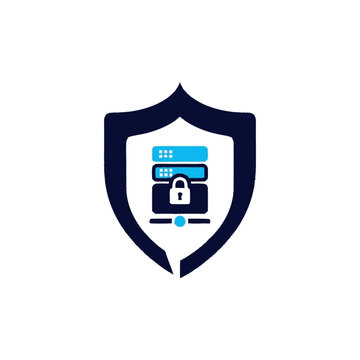 Secure Server Shield Icon Representing Data Protection.