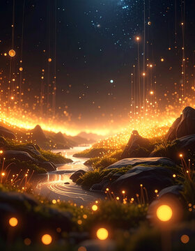 Starry landscape
