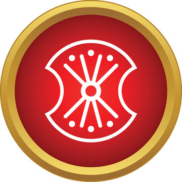 Roman shield icon representing ancient warfare, protection, and historical strength