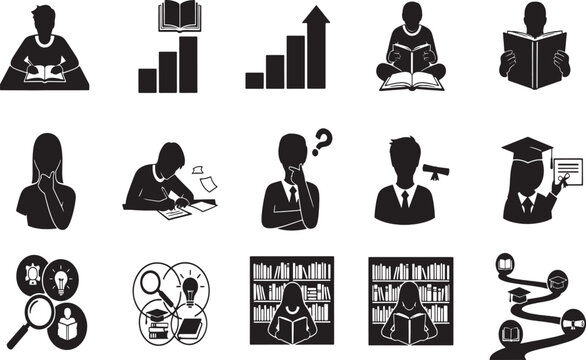 Business people icon set featuring vector silhouettes and pictograms of office work jobs women and professionals black symbol i