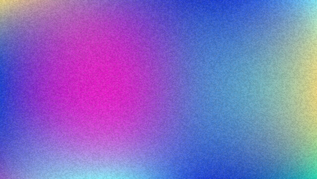 Abstract colorful vector background with soft gradient mesh and subtle noise grain texture. Iridescent transitions in blue, purple, pink and teal tones for wallpaper, covers and digital backdrops.