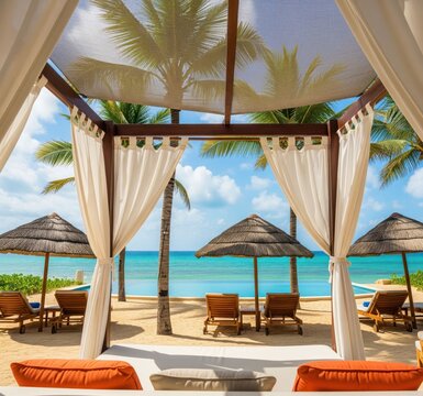 Beach canopy view