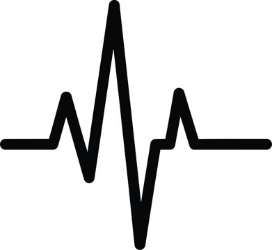 Classic electrocardiogram heart rhythm waveform diagram