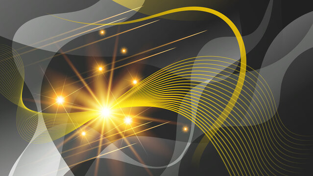 Fantastic background with golden glow. Great illustration template for designing blogs, social media accounts, corporate design, advertising and other projects.