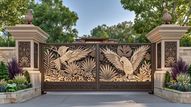 Black and white zebra pattern on wooden fence panels