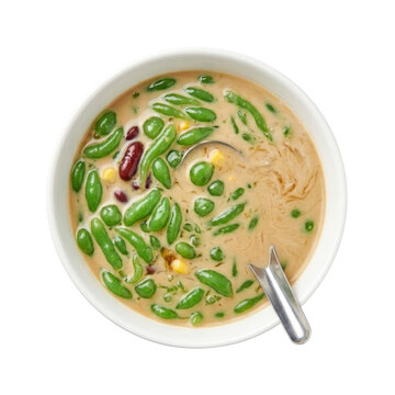 Thai dessert lod chong in coconut milk