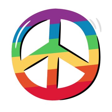 Cartoon steering wheel in rainbow colors representing pride and diversity with playful animated style and symbolic journey direction concept