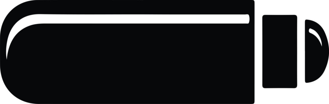 Silhouette abstract capsule pill shape simple medical design vector