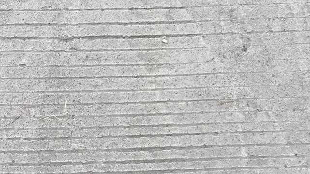 Rough Concrete Road Surface with Linear Grooves