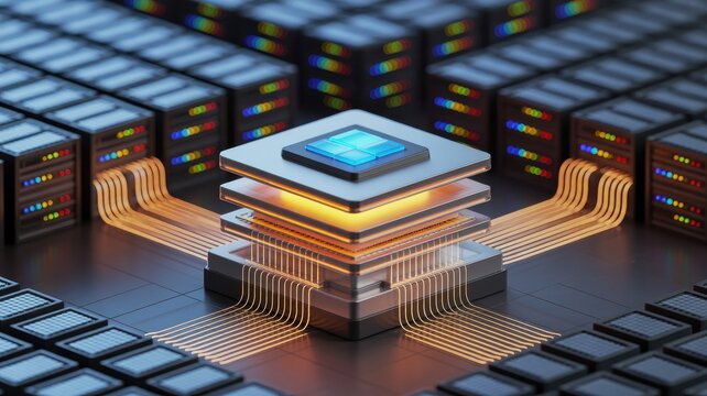 High performance computing processor with server rack data center