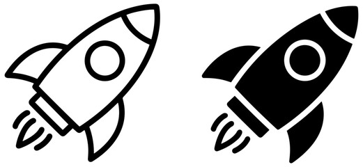rocket icon startup launch space technology symbol © Vectorixpro