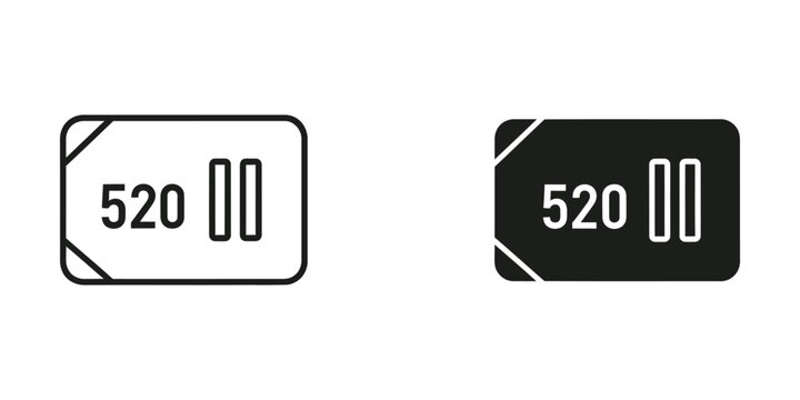 Contrast comparison of two different bus route sign styles with number 520 displayed