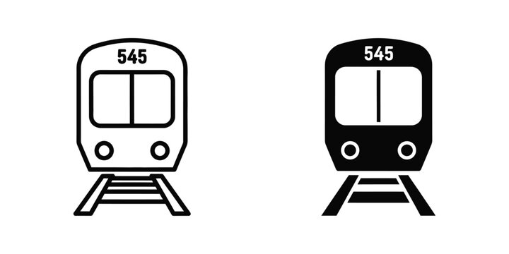 Contrasting depictions of a train with number 545 in different color schemes