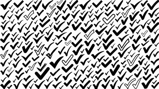 Abstract checkmark symbol background pattern for confirmation and success