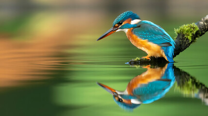Fototapeta premium kingfisher bird wallpaper 