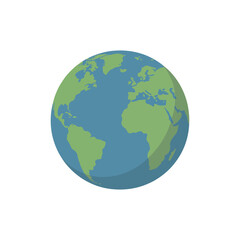 Obraz premium World illustration vector graphic of planet Earth for global communication, geography, and international concept design isolated on white background