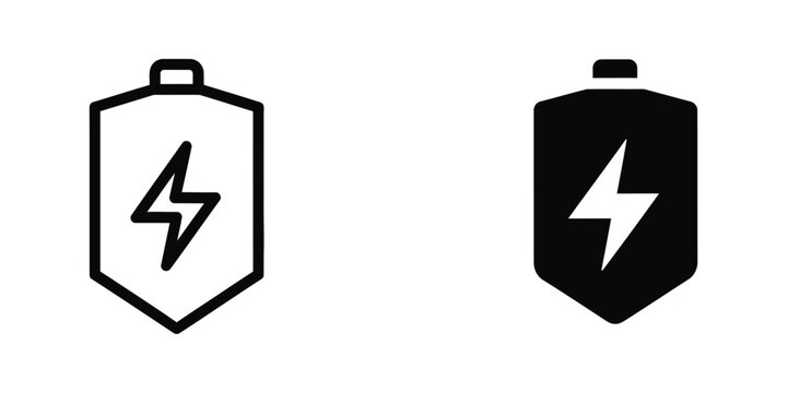 Contrast between empty and full battery icons with lightning bolt symbols