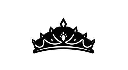 Detailed black crown graphic ornate design striking silhouette © Nasrin