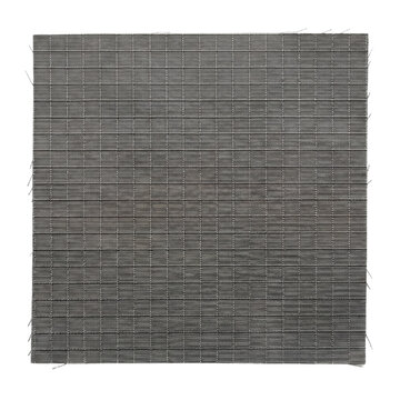 Grey ripstop nylon fabric swatch square