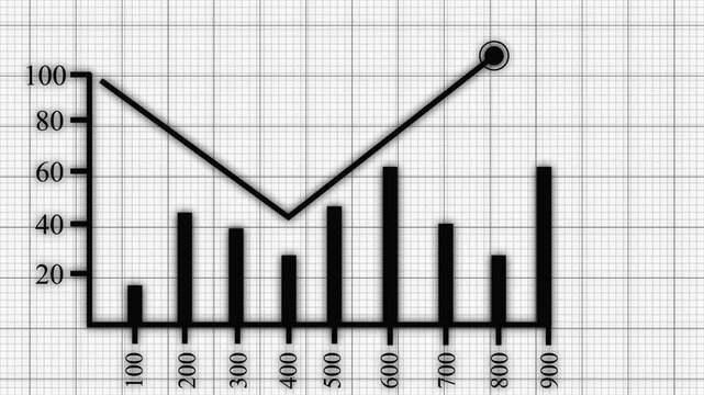 graph chart up down business statistics