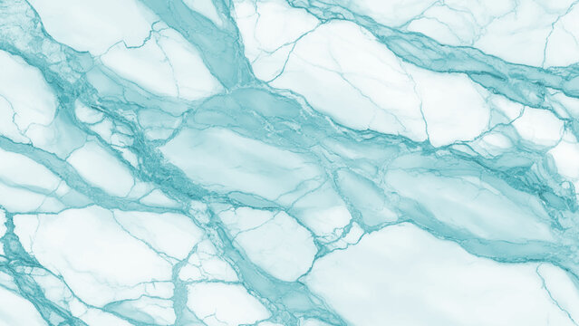 White and blue marble texture background with turquoise veins pattern