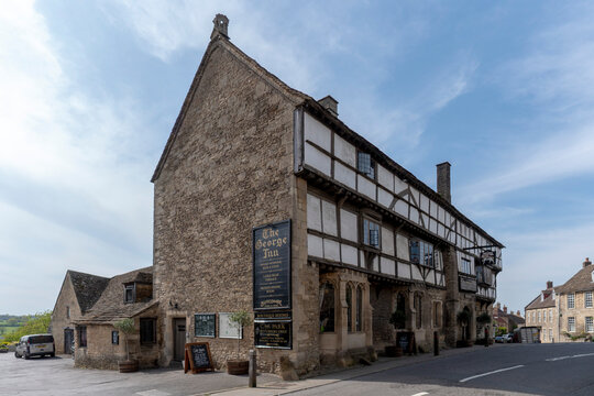 Norton St Philip, Somerset,UK, 22nd April 2026 - The George Inn, a half timbered ancient public house