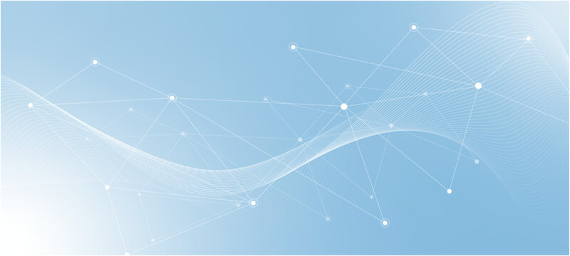 Abstract tech network connection dots. Digital technology and big data analysis background. Abstract  Christmas background