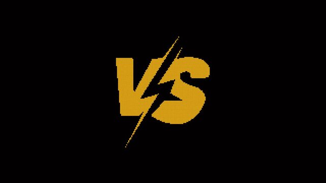 Versus logo with sharp diagonal lines on white background