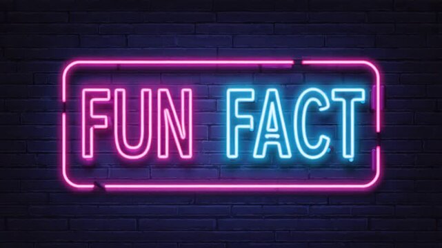 Neon sign for "fun fact".