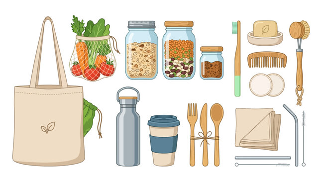 Reusable eco friendly products for daily use.